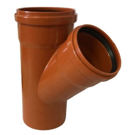 BRAGA RIDOTTA 45  ° AD INNESTO IN PVC CON GUARNIZIONE RAL 8023 -  EE ¸100/ EE ¸50  RAL 8023