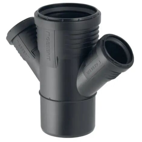 Braga ridotta doppia 45° ad innesto in pp con guarnizione serie silent ø90/50/50 GEBERIT