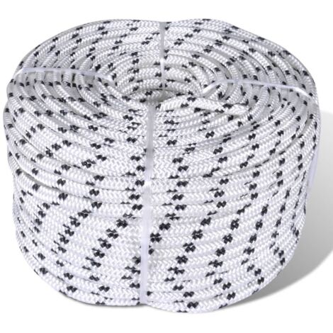 Braided Rope Coil Boat Line Polyester 6 mm x 50 m vidaXL