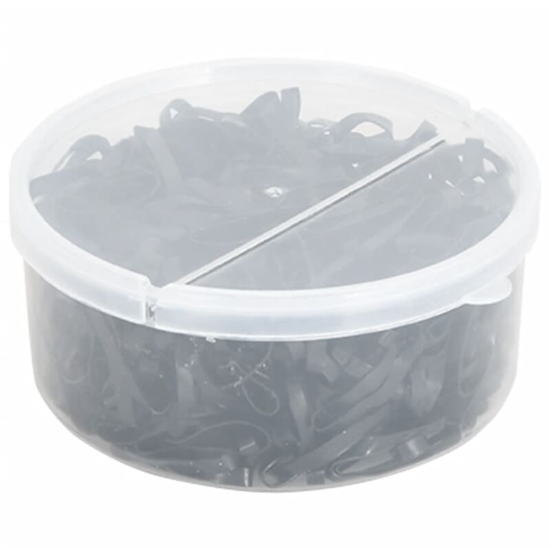 Braiding Bands For Horse 500 Pcs Black Silicone Vidaxl