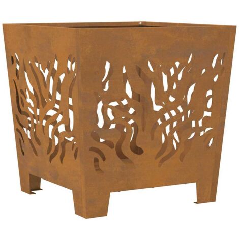 Braise Marron 40 x 40 x 40 cm Acier CFW490246
