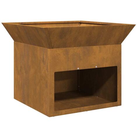 Braise Rouillé 50 x 50 x 40 cm Acier résistant aux intempéries CFW373998
