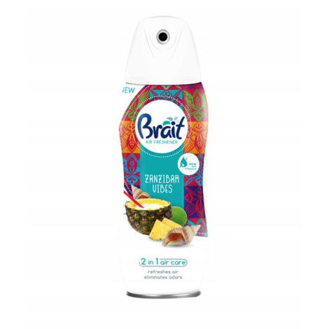 BRAIT Deodorante per ambienti a secco con oli essenziali Zanzibar Vibes 300 ml