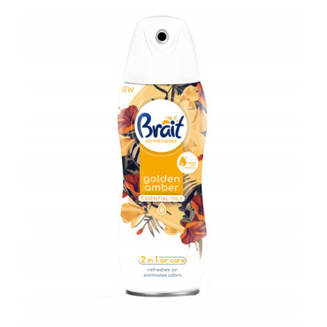 BRAIT Deodorante per ambienti secco agli oli essenziali Ambra dorata 300 ml