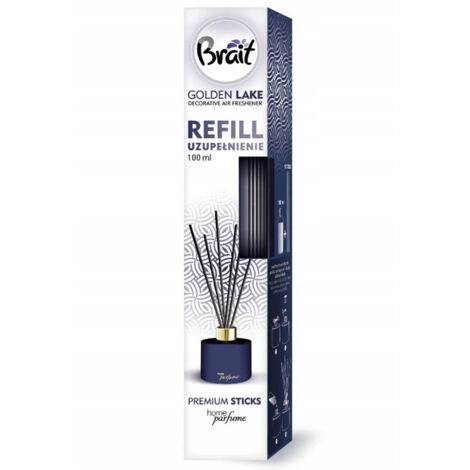 BRAIT Home Parfume Olio profumato decorativo con bastoncini RICARICA Golden Lake 100ml