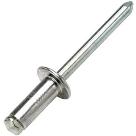 Bralo 4.8mm x 10mm Aluminium/Steel Standard Head Dome Rivets