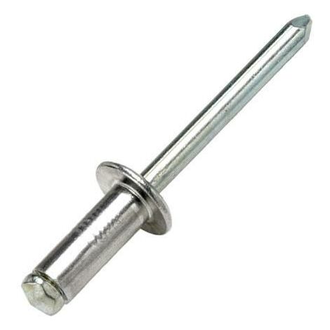 Bralo 4.8mm x 12mm Aluminium/Steel Standard Head Dome Rivets