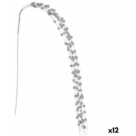Branche 140 cm Balles Argenté (12 Unités)