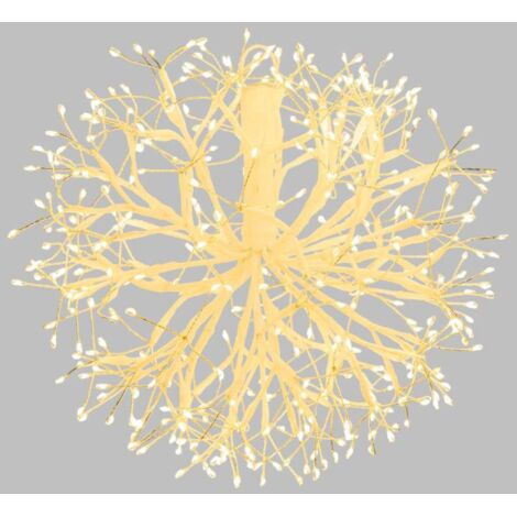 Branche boule Riche Blanche Ø30cm 384 Micro-LED blanc chaud avec Rameaux Lotti