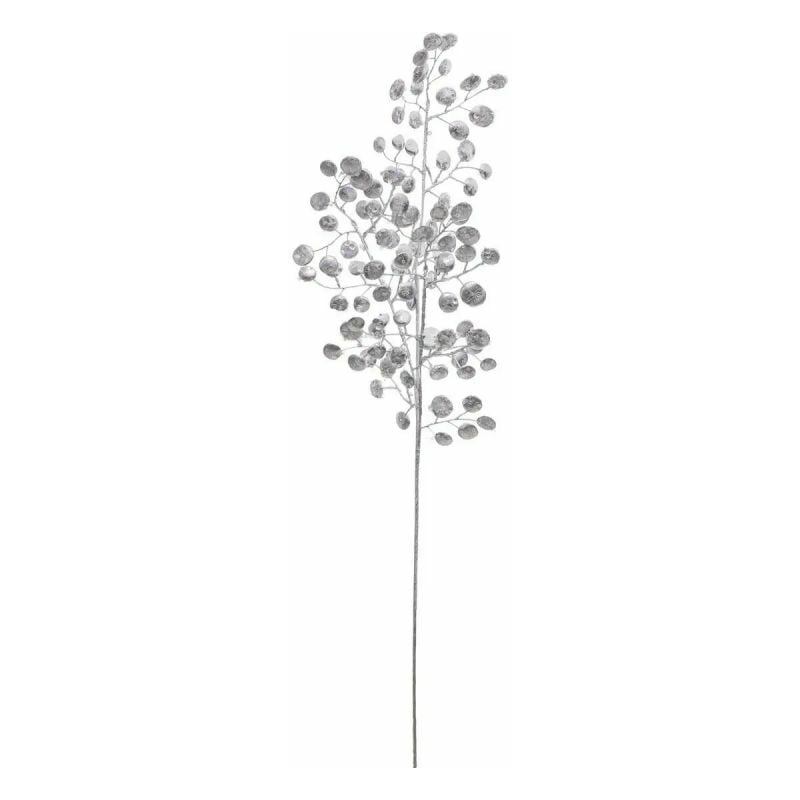 Branche de Fleurs Souffle Polaire 75cm Argent