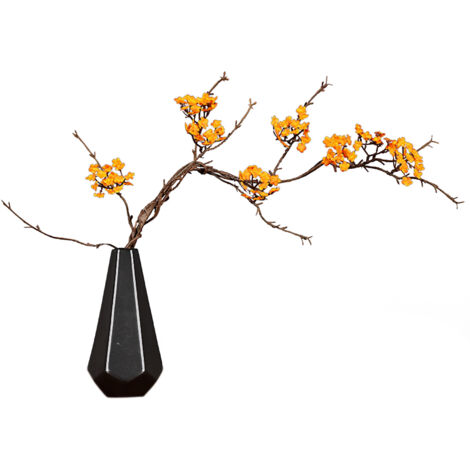 Branche de Rotin de Fleur de Cerisier de Simulation Zen, Ornement de Fausse Fleur Arrangement Floral Simple Réaliste Petite Branche Séchée Florale Salon de thé (B)