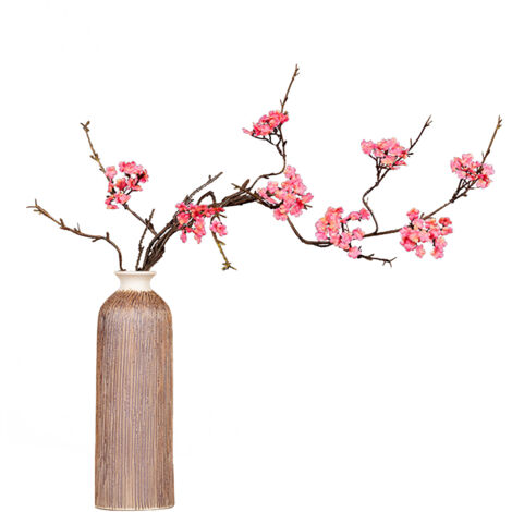 Branche de Rotin de Fleur de Cerisier de Simulation Zen, Ornement de Fausse Fleur Arrangement Floral Simple Réaliste Petite Branche Séchée Florale Salon de thé (L)