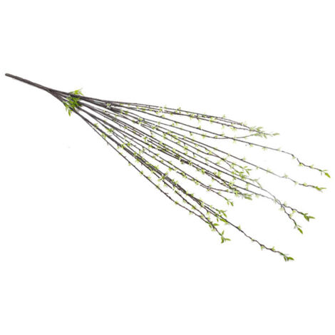 Branche de Saule Artificielle en Plastique Imitation Naturelle Facile à Nettoyer pour Décor Domestique et Dorm Green 90cm 5 Branches 20 Fleurs