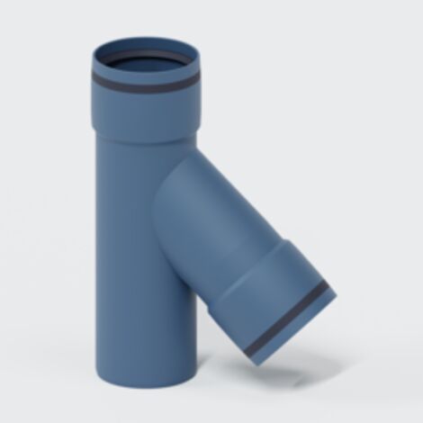 Branche de ventilation PO avec siphon à condensats POLO-KWL DN 75/75/45 degrés