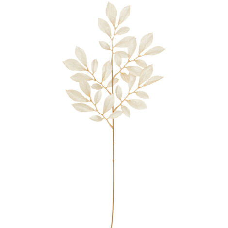 Branche décorative spéciale fêtes Feuille Beige métallisé H 74 cm - Feeric Christmas
