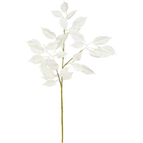 Branche décorative spéciale fêtes Ficus Blanc H 75 cm - Feeric Christmas