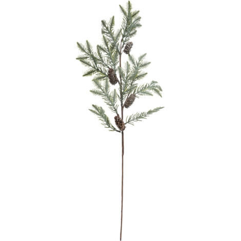 Branche décorative spéciale fêtes Sapin avec pommes de pin enneigés H 67 cm - Feeric Christmas