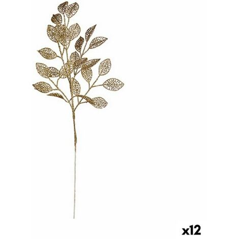 Branche doré plastique 31x68x2cm - Lot de 12