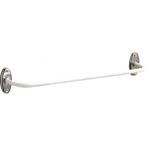 Branche en acier époxy blanc libellé fixe 1 branche