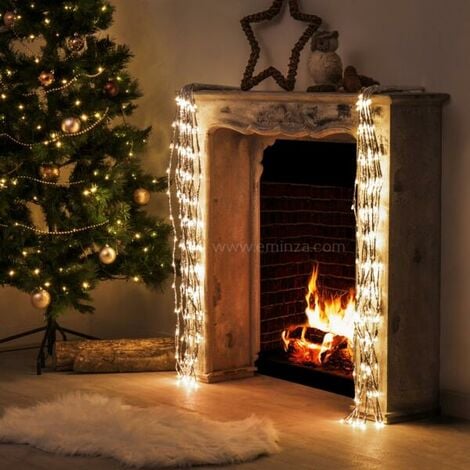 Sapin de Noël lumineux LED à lumière fixe blanc chaud sur secteur - 1,20 m  : FESTILIGHT - botanic®