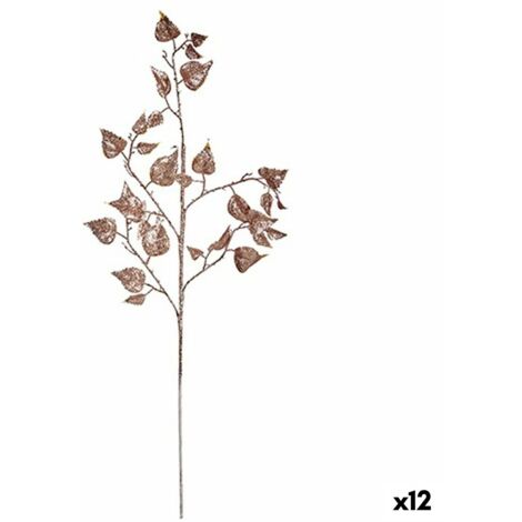 KRIST+ Branche Paillettes champagne Plastique 42 x 73 x 3,5 cm (12 Unités)