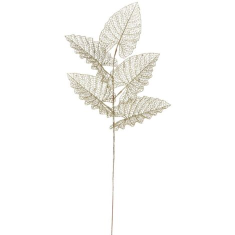 Branches 5 Feuilles Ajourées Or - Atmosphera créateur d'intérieur