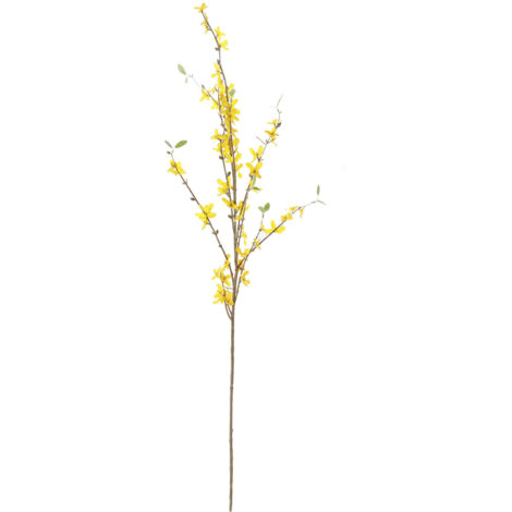 Branches Artificielles de Fleur de Forsythia, Fausse Fleur Jaune de Highbranch pour la Décoration Extérieure D'intérieur de Mariage à la Maison (Yellow)
