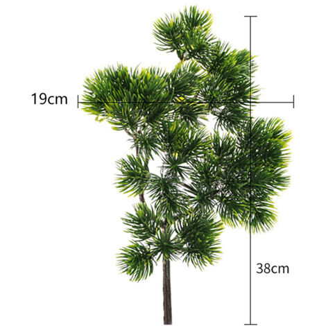 Branches D'aiguilles de Pin Artificielles 3 Pièces, Plantes Vertes de Simulation pour Décorations Extérieures de Jardin, de Mariage et de Maison (190410TT02)