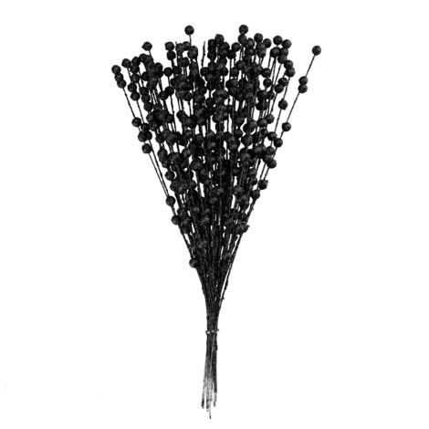 Branches de Brindilles Scintillantes pour Arbre de Noël, Bricolage de Couronne, Artisanat, Cadeau, Petit Vase, Décoration de Maison, Ornements de Fête, Noir (v)