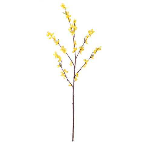 Branches de Fleurs de Forsythia Artificielles, Fausses Branches de Fleurs pour la Décoration de Bureau à Domicile de Fête de Mariage Bricolage (211106YA02)