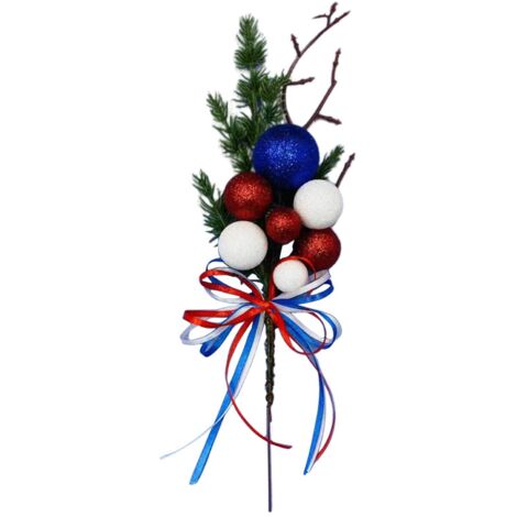 Branches de Fleurs de la Fête de L'indépendance Américaine, Buisson de Fleurs Mélangées Rouge Bleu Blanc pour Le Jour du Souvenir (Z)