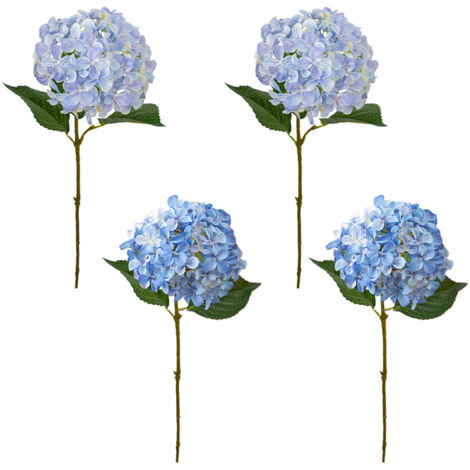 Branches d'Hydrangea Artificieles Simulation 4PCS - Fleurs décoratives imprimées 3D pour maison et mariage