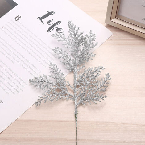Branches et Feuilles de Pin de Plantes de Simulation, Artificiales Decorativas Para Sala Feuilles de Simulation de Noël Arrangement de Fleurs de Noël (X)