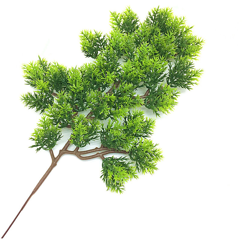 Ynkkvre - Branches et feuilles de pin simulées, branches de thuya simulées, fausses branches d'aiguilles de pin, accessoires de bonsaï, feuilles de