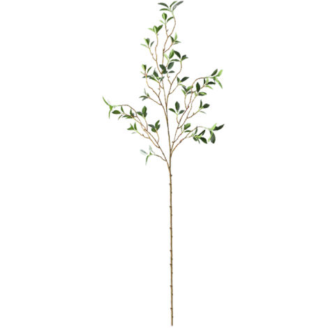 Branches Vertes de Banian Artificielles, Fausses Plantes en Plastique Plantes Artificielles D'extérieur avec Feuille de Haricot et Longue Tige pour la Décoration de Bureau de (73cm3)