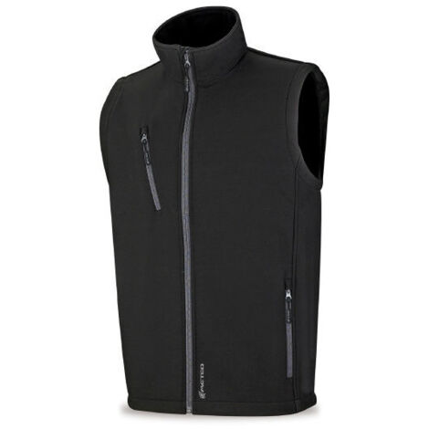 BRAND Gilet de protection du travail « Lytir » Taille XL en tissu softshell polyester, élasthanne et polyuréthane en noir