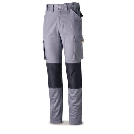 BRAND Labor Protection "Stretch"-Hose mit Verstärkung Größe 44 aus Baumwolle und Elasthan in Grau und Schwarz 588-PSTRG4