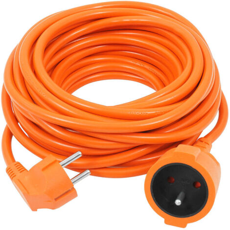 Brand Prolunga Elettrica 10 M 3x1,0 Millimetri Arancione Per Uso Domestico Giardino Garage - Potenza Massima 2500 W
