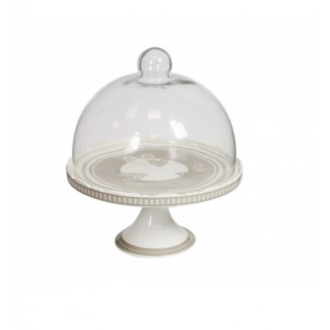 BRANDANI - ALZATA CON CUPOLA LINEA BATTICUORE IN PORCELLANA