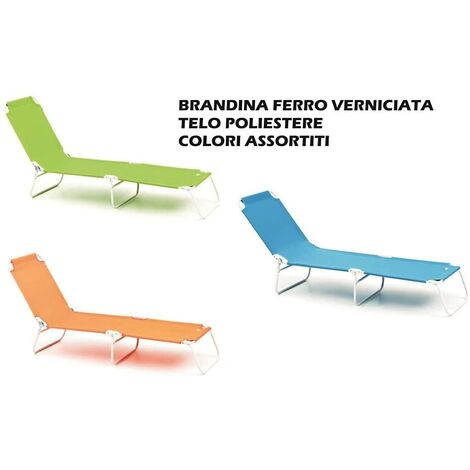 Brandina Windy con parasole pieghevole in ferro bianco telo di colore verde
