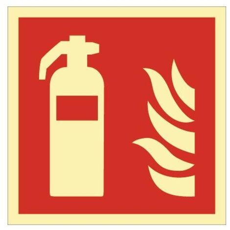 Brandschutzzeichen DIN EN ISO 7010 L148xB148 mm Feuerlöscher Folie