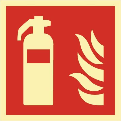 Brandschutzzeichen L200xB200 mm Feuerlöscher Folie