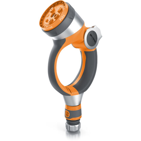 Brandson Garten-Handbrause  Gartenpistole Gartenbrause  7 Sprühprofile  Schieberegler  Pistolengriff mit Halteclip  1-8 bar Wasserdruck
