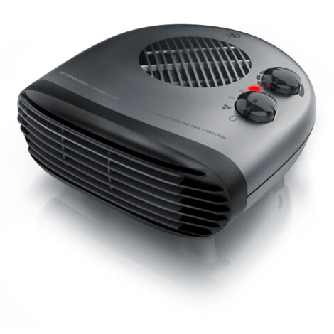 Brandson Heizlüfter 2000W, 2 Leistungsstufen, Thermostat, energiesparend, leise, Überhitzungsschutz, automatische Abschaltung, Grau