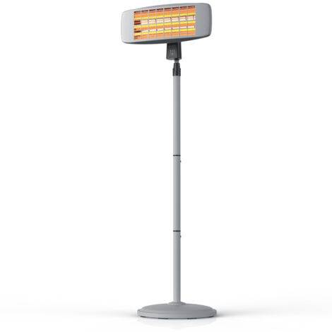 Brandson Heizstrahler mit Fernbedienung für Terrasse - Wärmelampe Terrassenheizstrahler - 3 Leistungsstufen - LED Power-Indikator