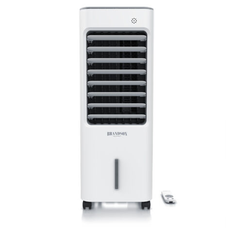 Brandson, Luftkühler mobil mit Wasserkühlung, Turmventilator 50 W mit 5L Wassertank, Luftbefeuchter Ventilator Standventilator, leise