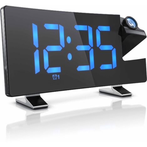 Brandson Projektionswecker, Projektions Radio Wecker digital - Dimmer - Snooze - 15 Radiospeicher