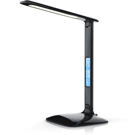 Brandson Schreibtischlampe, LED, Dimmbar, Farbwechsel, Temperatur-, Alarm- & Kalenderfunktion, Tischlampe