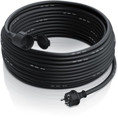 Brandson Schutzkontakt Verlängerungskabel für Outdoor 3500 W Strom Kabel für den Außenbereich / IP44 - 30m