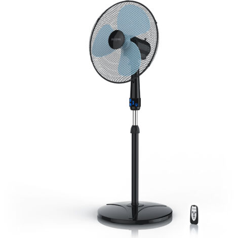 Brandson Standventilator mit Fernbedienung 50W, leise, Ventilator höhenverstellbar, 30° neigbar , 3 Geschwindigkeitsstufen, Oszillation ca. 90°